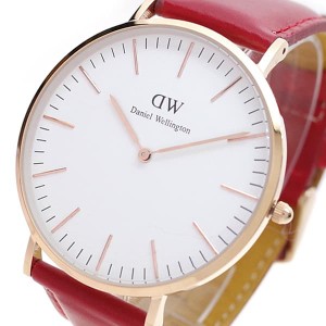 [即日発送]ダニエルウェリントン メンズ 腕時計/Daniel Wellington 腕時計 ホワイト レッド 送料無料/込 母の日ギフト 父の日ギフト