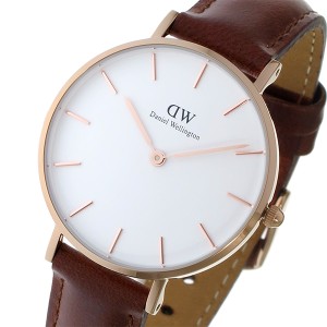 [即日発送]ダニエルウェリントン レディース 腕時計/Daniel Wellington クラシック ペティート セイント モーズ ホワイト 32mm レザー 腕