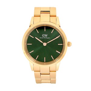 [即日発送]ダニエルウェリントン レディース 腕時計/Daniel Wellington ICONIC LINK EMERALD 36 アナログ クオーツ ラウンド 腕時計 グリ