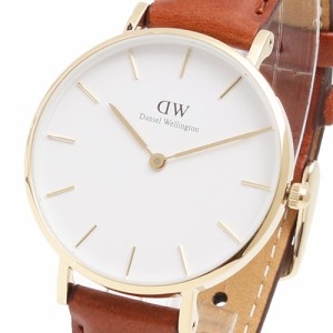 [即日発送]ダニエルウェリントン レディース 腕時計/Daniel Wellington PETITE アナログ レザーベルト シンプル 腕時計 ホワイト 送料無