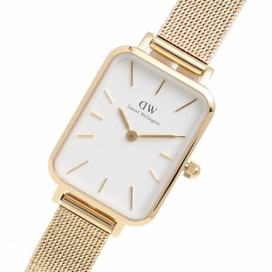 [即日発送]ダニエルウェリントン レディース 腕時計/Daniel Wellington QUADRO PRESSED アナログ スクエア メッシュベルト 腕時計 ホワイ