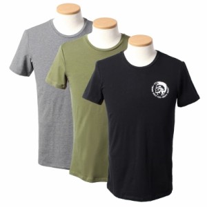 ディーゼル メンズ インナーシャツTシャツ3枚組 アンダーTシャツ3枚セットSサイズ/DIESEL 半袖 クルーネック ロゴ インナーシャツTシャツ