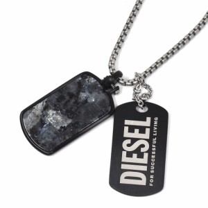 ディーゼル メンズ&レディース ペンダント ネックレス/DIESEL チェーン ドッグタグ ネームタグ ペンダント ネックレス 送料無料/込 母の