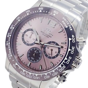 エルジン メンズ 腕時計/ELGIN クロノグラフ 100m防水 腕時計 ピンク 送料無料/込 誕生日プレゼント