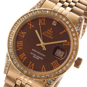 エルジン レディース 腕時計/ELGIN 腕時計 ブラウン/ピンクゴールド 送料無料/込 母の日ギフト