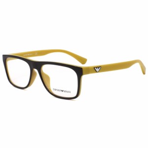 エンポリオアルマーニ メンズ&レディース メガネフレーム 眼鏡フレーム 伊達メガネ/EMPORIO ARMANI ウエリントン型 バイカラー アジアン