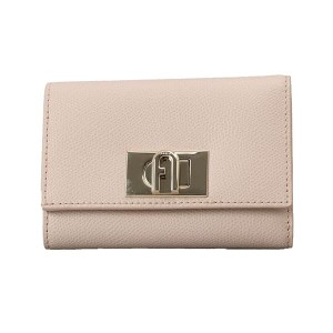 フルラ レディース 三つ折り財布 ミニ財布/FURLA FURLA 1927 M COMPACT WALLET レザー ロゴ シンプル 三つ折り財布 ミニ財布 ライトピン