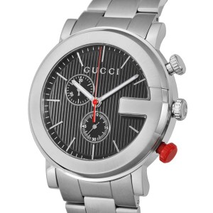 [即日発送]グッチ メンズ 腕時計/GUCCI クロノグラフ 腕時計 ブラック 送料無料/込 誕生日プレゼント