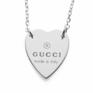 グッチ レディース ネックレス ペンダント/GUCCI ハート ネックレス ペンダント シルバー 送料無料/込 父の日ギフト