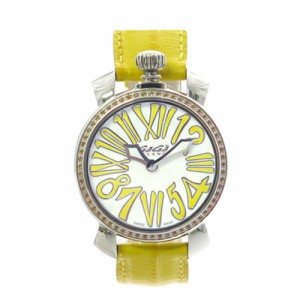 ガガミラノ レディース 腕時計/GaGa MILANO 腕時計 ホワイト イエロー 送料無料/込 父の日ギフト