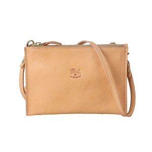 イルビゾンテ レディース&メンズ ミニショルダーバッグ サコッシュ ポシェット/IL BISONTE CLUTCH SMALL レザー ロゴ シンプル ミニショ