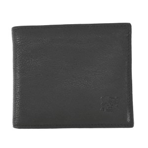 イルビゾンテ レディース 二つ折り財布 ミニ財布/IL BISONTE BI FOLD WALLET CLASSIC レザー ロゴ シンプル 二つ折り財布 ミニ財布 ブラ