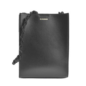 ジルサンダー レディース ショルダーバッグ/JIL SANDER TANGLE SM レザー ロゴ シンプル ショルダーバッグ ブラック系 送料無料/込 父の