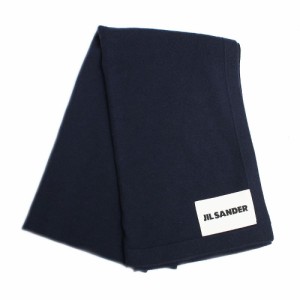 [即日発送]ジルサンダー メンズ マフラー/JIL SANDER カシミア ロゴ シンプル マフラー ネイビー 送料無料/込 母の日ギフト 父の日ギフト