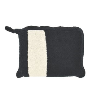 カシウエア ブランケットポーチセット ひざ掛け トラベルブランケット/kashwere THROW-MINI-IN STRIPED POUCH 無地 ハーフサイズ ブラン