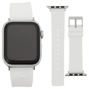 ラコステ レディース アップルウォッチ38mm/40mm/41mmケース用バンド Apple Watch交換ベルト/LACOSTE Apple watch strap ロゴ シリコンラ