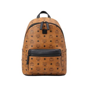 エムシーエム レディース バックパック リュックサック/MCM STARK BACKPACK SMALL ロゴモノグラム柄 バックパック リュックサック キャメ