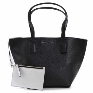 マークジェイコブス レディース トートバッグポーチセット ハンドバッグ ショルダーバッグ/MARC JACOBS レザー ロゴ シンプル トートバッ