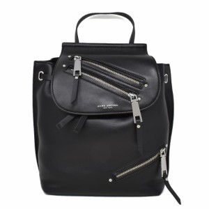 マークジェイコブス レディース バックパック リュックサック/MARC JACOBS レザー ロゴ バックパック リュックサック BLACK 送料無料/込 