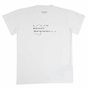 [即日発送]メゾンマルジェラ レディース Tシャツ カットソーMサイズ/MaisonMargiela クルーネック 半袖 ロゴプリント Tシャツ カットソー