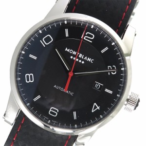 モンブラン メンズ 腕時計/MONTBLANC タイムウォーカー 自動巻き レザー 腕時計 ブラック 送料無料/込 父の日ギフト