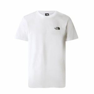[即日発送]ザノースフェイス メンズ Tシャツ カットソーLサイズ/THE NORTH FACE 半袖 クルーネック ロゴ Tシャツ カットソー ホワイト