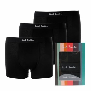 [即日発送]ポールスミス メンズ ボクサーパンツ3枚セット アンダーウェア 下着Lサイズ/Paul Smith ロゴ 無地 シンプル ブラック