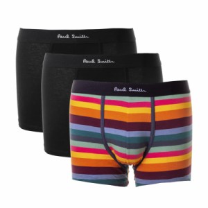 ポールスミス メンズ ボクサーパンツ3枚セット 3パック×1Lサイズ/Paul Smith ロゴ ボーダー ボクサーパンツ3枚セット 3パック×1 送料無