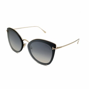 トムフォード レディース サングラス/TOM FORD Chariotte バタフライ型 UVカット サングラス グレーグラデーション/ブラック/ゴールド 送