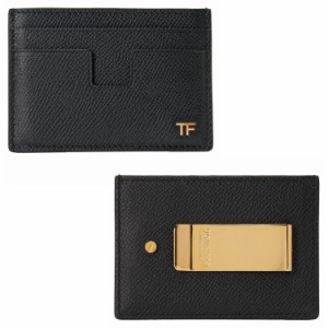 [即日発送]トムフォード メンズ カードケース 定期入れ パスケース/TOM FORD MONEY CLIP CARDHOLDER レザー ロゴ カードケース 定期入れ 