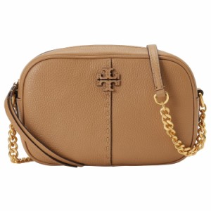 トリーバーチ レディース ショルダーバッグ ポシェット/TORY BURCH 斜めがけ レザー ロゴ ショルダーバッグ ポシェット ティラミス/ゴー