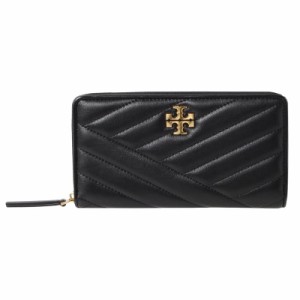 トリーバーチ レディース 長財布 ロングウォレット/TORY BURCH ラウンドファスナー レザー ロゴ 長財布 ロングウォレット BLACK 送料無料