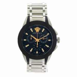ヴェルサーチェ メンズ 腕時計/VERSACE 腕時計 ブラック シルバー 送料無料/込 父の日ギフト