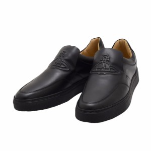 [即日発送]ヴィヴィアンウエストウッド メンズ スリッポン スニーカー ローファー25.5cm/VIVIENNE WESTWOOD CLASSIC SLIP-ON レザー オー