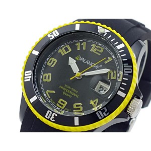 アバランチ レディース 腕時計/AVALANCHE 腕時計 ブラック イエロー 送料無料/込 父の日ギフト