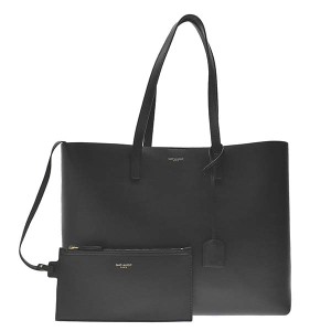 サンローラン レディース トートバッグポーチセット ショルダーバッグ/SAINT LAURENT YSL BAG SHOPPING EW レザー シンプル 無地 トート