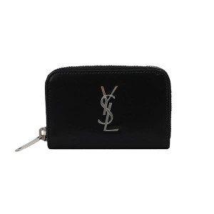 サンローラン メンズ&レディース コインケース 小銭入れ/SAINT LAURENT WALLET CASSANDRA レザー ロゴ シンプル コインケース 小銭入れ 