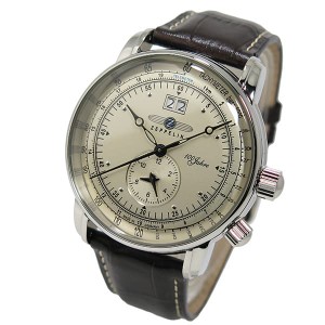 [即日発送]ツェッペリン メンズ 腕時計/Zeppelin 100周年記念モデル 100周年記念モデル レザーベルト アナログ 腕時計 アイボリー 送料無
