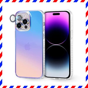 ICARER FAMILY iPhone 14 Pro Max ケース オーロラケース 韓国 カメラレンズカバー付 虹色・・・
