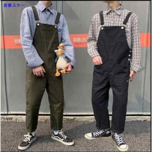 メンズ サロペット オーバーオール　オールインワン つなぎ サスペンダーズボン ペインター 作業服 デニムパンツ 色とサイズ選択可