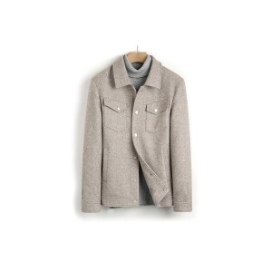 メンズ ジャケット ショートコート ジャンパー ボタン ジップアップ 折り襟 スタンドカラー 秋冬 アウター ファッション