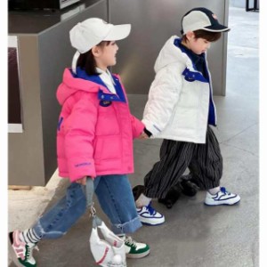 韓国子供服 男の子 女の子　中綿コート 帽子付き アウター 防寒着 子供服 キッズ ジュニア 暖かい 冬 防風