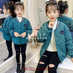 中綿コート キッズ 子供服 女の子 男の子 冬服 アウター ダウン風コート 綿入り 中綿ジャケット パーカー ジャンパー キッズコート 暖か