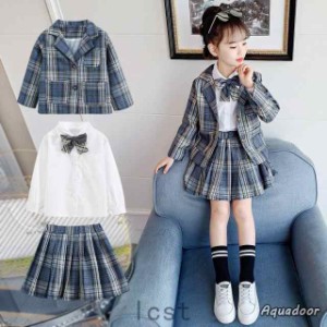 スーツ スーツ 女の子 高校生 中学生 子供ドレス レデイース 3点セット JK 卒服 制服 ジャケット シャツ スカート 入学式 卒業