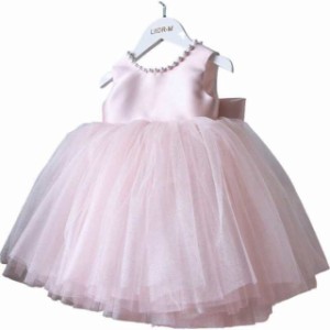 ベビー 女の子 レモニードレス 結婚式 姫様ドレス 子供服 春秋 80-140cm 新品 pink 韓国子供服 ジュニア ピンク 可愛い おしゃれ 発表会