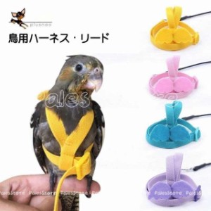 鳥用ハーネス リード ペット用品 ペットグッズ?オウム 鸚鵡 インコ ハト 縄 ロープ 調節可能 天使 羽 翼 かわいい お散歩 お出かけ トレ