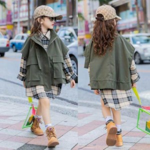 子供服 女の子 ジャケット アウター 長袖 パーカ 2点セット 春秋 秋服 春コート ジャンパー 韓国子供服 キッズ ジュニア ダンス衣装 防風