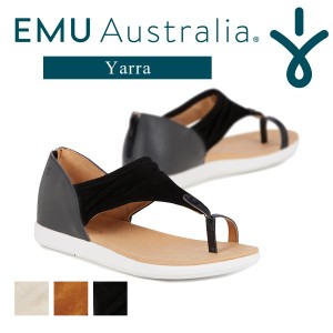 サンダル レディース EMU 正規品 Yarra サムループサンダル フラット 革 レザー おでかけ 夏 歩きやすい ぺたんこ 女性用 ブランド