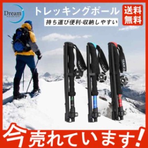 登山ストック トレッキングポール 折りたたみ式 アルミニウムトレッキングポール アウトドア ストレートハンドル ウォーキングスティ