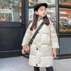 冬着 子供服 可愛い キッズコート 女の子 アウター ロングコート 女児 アウター ファー部分 風 厚手 防寒服コート スクール 暖かい 中綿